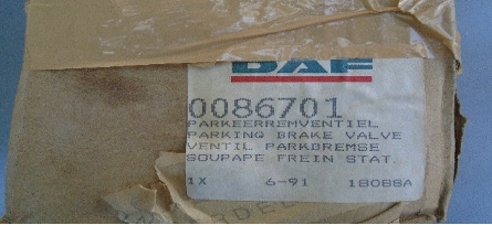VALVE, PARKING BRAKE (F85) - 86701