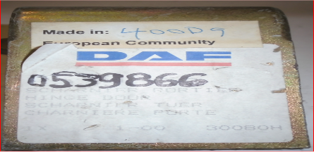 HINGE R/H,DOOR(F3300) - 539866