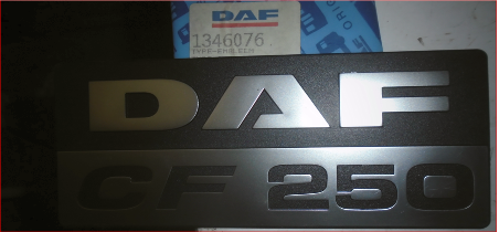 IDENT PLATE (DAF) F75 - 1346076